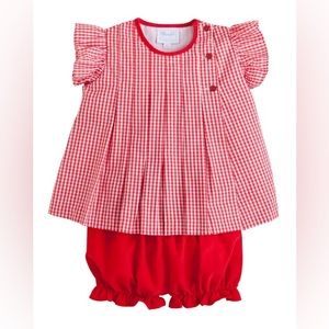 Little English Highlands Gingham Bloomer Set